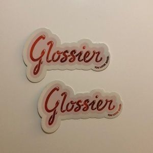 Glossier stickers (set of 2)